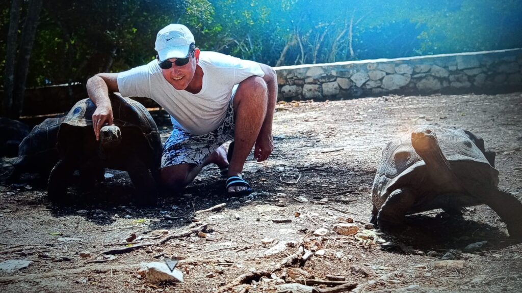 Aldabra Tortoises with Brendan